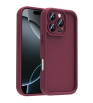 Apple iPhone 16 Pro Max Kılıf Kamera Korumalı Kalın Kenarlı Viera Silikon Case (Mürdüm)