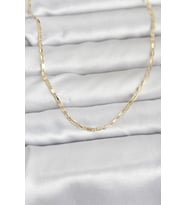 CM 14K Gold Renk Lazerli Zincir Model 60 cm Kadın Kolye