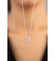 Elika Silver Kadın Sonsuzluk Model 925 Ayar Gümüş Kolye