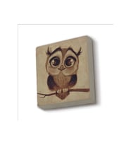 Baykuş Baskılı Taş Magnet 5X5