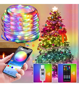 Bluetooth APP kontrol uygulama akıllı RGB perde ışıklar 10M piksel Noel yılbaşı show Su Geçirmez USB efektli yürüyen strobe modlu