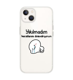 Iphone 14 Uyumlu Yıkılmadım Tasarımlı Şeffaf Telefon Kılıfı