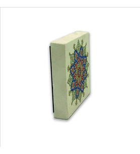 Rumi Desen Baskılı Doğaltaş  Magnet(KD-054)Buzdolabı Süsü