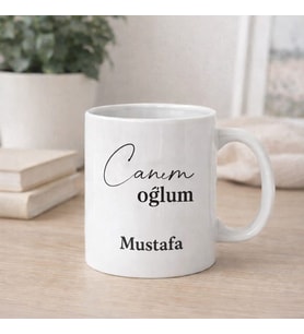 Kişiye Özel Canım Oğlum Kupa Bardak (Beyaz)
