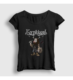 Presmono Kadın Siyah Boozer Korpiklaani T-Shirt 161549tt