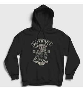 Presmono Unisex Siyah Reaper Slipknot Kapüşonlu Sweatshirt 113043tt