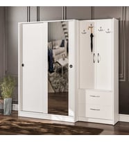 abre vm-300348 BEYAZ VESTİYER PORTMANTO AYAKKABILIK