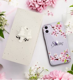 Cerry Rose Tasarımlı Kişiye Özel Şeffaf Telefon Kılıfı (Tüm Telefon Modelleri Mevcuttur.) - Hediye Kutulu