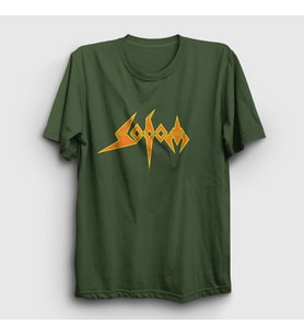 Presmono Unisex Haki Logo Sodom T-Shirt 383068tt (Haki)