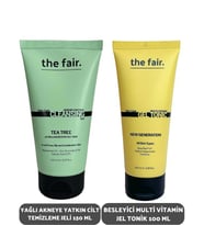 the fair. Yağlı Akneye Yatkın Cilt Temizleme Jeli 100 ml ve Besleyici Multi Vitamin Jel Tonik 100 ml