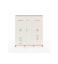 Arges Gardrop 11 Raflı 4 Çekmeceli 2 Askılı 220x30x243 Çam-Aytaşı