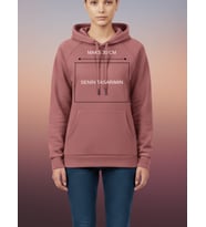 Kişiye Özel Baskılı Unisex İçi Polarlı Kapüşonlu Sweatshirt