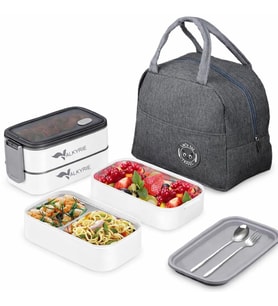 Valkyrie 1350 ml Termal Yemek Kabı Seti – Çelik Bölmeli Sızdırmaz Lunch Box + Isı Yalıtımlı Çanta