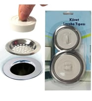 Lavabo Gider Süzgeç Küvet Duşakabin Eviye Tıpası Süzgeçli 2 Adetli Set Lavabo Tı