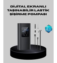 Taşınabilir 80W Kablosuz Lastik Şişirme Pompası Dijital Ekranlı