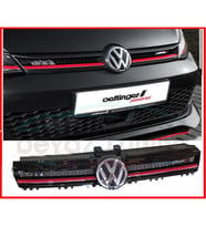 Volkswagen Golf 7 Ön Panjur Oettinger Kırmızı Şeritli Siyah