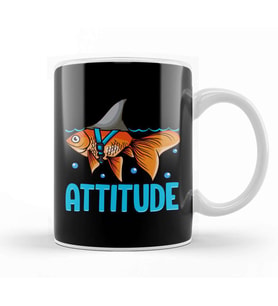 Attitude of a Shark Fish Confidence & Self Belief Kupa Bardak Porselen