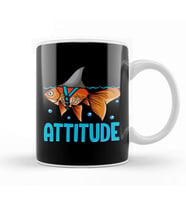 Attitude of a Shark Fish Confidence & Self Belief Kupa Bardak Porselen