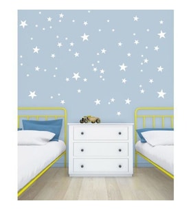 Decolight Beyaz Yıldız Yağmuru Sticker