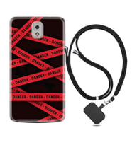 Samsung Note 3 4 5 8 9 20 Ultra 10 Lite Kılıf Boyun Askılı Silikon Danger 1372