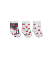 Civil Baby Fruit 3'lü 6- Bebek Kız Çorap Set - Standart 18 Ay