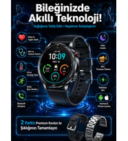 Çift Kordonlu Yüksek Çözünürlüklü Akıllı Saat Uyku İzleyici & Spor Modları