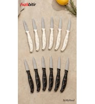 ByMyHand Mermer Desenli Meyve Bıçağı 6'lı Set