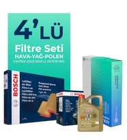 Bosch Audi A4 1.4 Tfsi Filtre Bakım Seti Castrol Motor Yağlı (2015-2020) 4 Lü