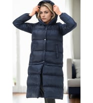 Dewberry Kadın %100 Polyester Kısaltılabilir Kaban Lacivert Z6772 Katmanlı Kombin, Günlük Giyim, Şehir Stili