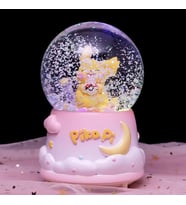 Pikachu Temalı Büyük Boy Püskürtmeli Müzikli Işıklı Kar Küresi