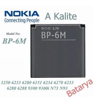 Nokia BP-6m Batarya A Kalite 3250 6233 6280 6151 6234 6270 6233 6280 6288 9300 9300i N73 N93