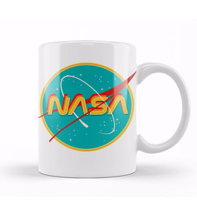 Nasa Retro Kupa Bardak Porselen