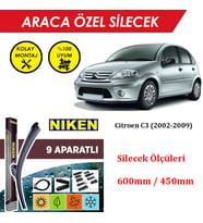 Citroen C3 Ön Cam Silecek Takımı 2002-2009