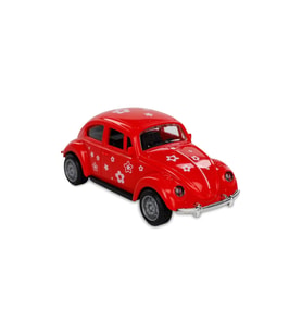 Vardem Sürtmeli Desenli Kaplumbağa Araba Vosvos 12 CM Oyuncak Araba (Kırmızı)