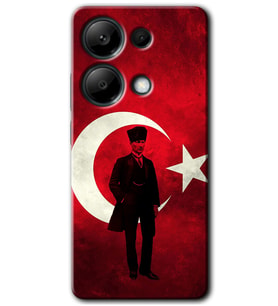 Redmi Note 13 Pro 4G Kılıf HD Desen Baskılı Kılıf - Atatürk Bayrak