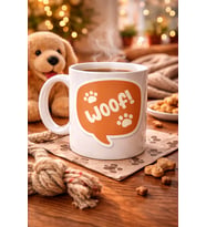Northcity Woof! Köpek Temalı Porselen Kupa - Sevimli Patili Tasarım, Kahve & Çay İçimi