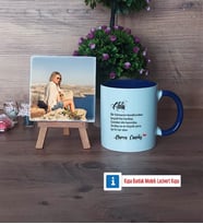 Ablaya Hediye Fotoğraflı Dekoratif Taş, Kupa Bardak Beyaz Hediye (Model 3)