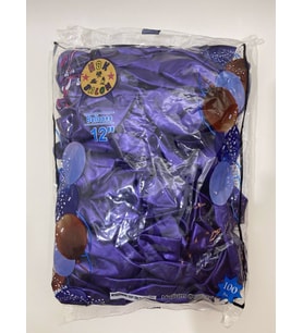 Pazariz   Balon - Mor Metalik Balon - 100 Adet