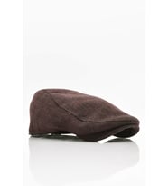Erkek Yün Şapka Heritage Kışlık Kasket Flat Cap-Koyu Kahve (Kahverengi Koyu)