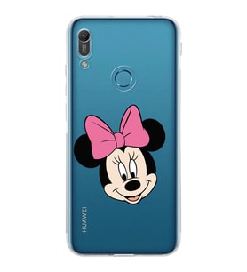 Huawei Y6 Pro 2019  Kamera korumalı Kapak Minnie Mouse Tasarımlı  Şeffaf Kılıf