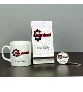 Makine Mühendisi Üçlü Set (Kupa + Telefon Standı + Anahtarlık) 007