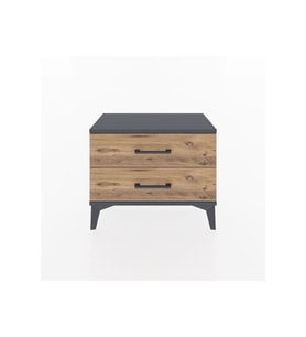 Arges Komodin 2 Çekmeceli 60x30x48 Antrasit-Çam