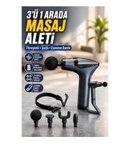 Şarjlı 3in1 Taşınabilir Titreşimli Masaj Aleti Esneme Bantlı Çok Amaçlı Model