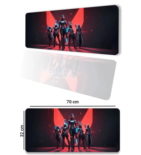 SonicTouch Klavye Mousepad 32x70cm Dikişsiz Pürüzsüz Su Geçirmez Kaymaz Taban V-Team
