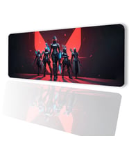 SonicTouch V-Team Kaymaz Gaming Oyuncu Masaüstü Dikişsiz Kırmızı Siyah Klavye Mouse Pad 32x70Cm