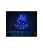 CHINESE FOOD Yazılı ve Şekilli Neon Tabela