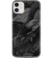 Apple iPhone 12 Kılıf Resimli Desenli Silikon Platinium Series Dark Eagle 1909