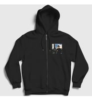 Presmono Unisex Siyah Ice Cube AmeriKKKas Most Wanted Album Fermuarlı Kapüşonlu Sweatshirt 435663tt
