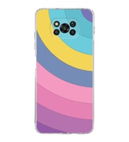 Xiaomi  Poco X3 Pro  Kamera Korumalı Kapak Renk Cümbüşü Tasarımlı Şeffaf  Kılıf
