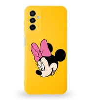 Samsung Galaxy A04s Uyumlu Lansman Kılıf Altı Kapalı İçi Kadife  Minnie Mouse-B Tasarımlı  Kapak (Şeffaf)